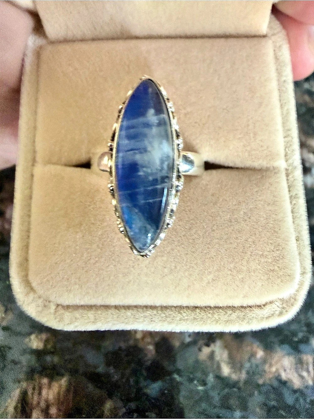 Blue Stone Sterling Silver Ring